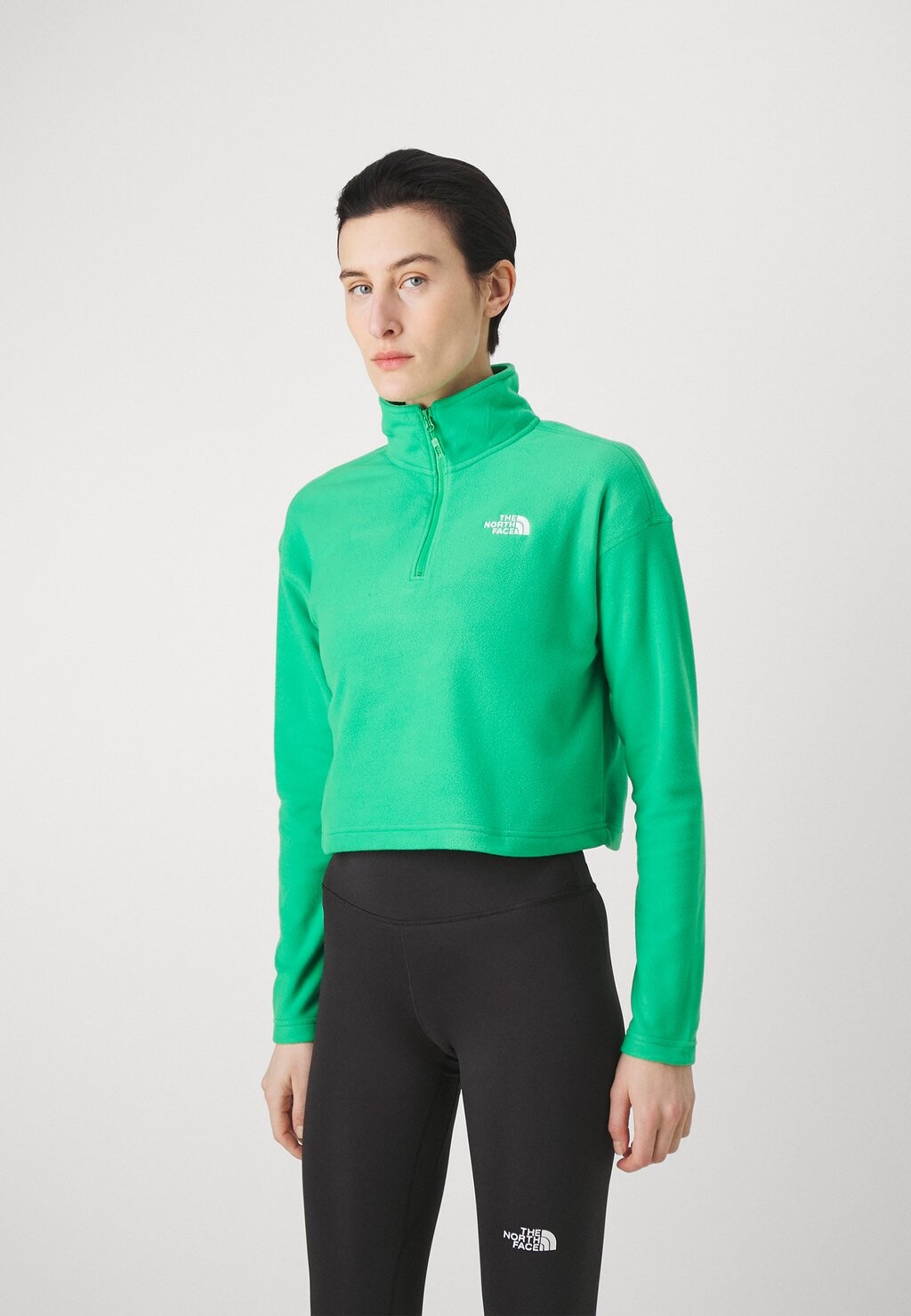 

Флисовый свитер 100 GLACIER CROPPED ¼ ZIP The North Face, цвет optic emerald