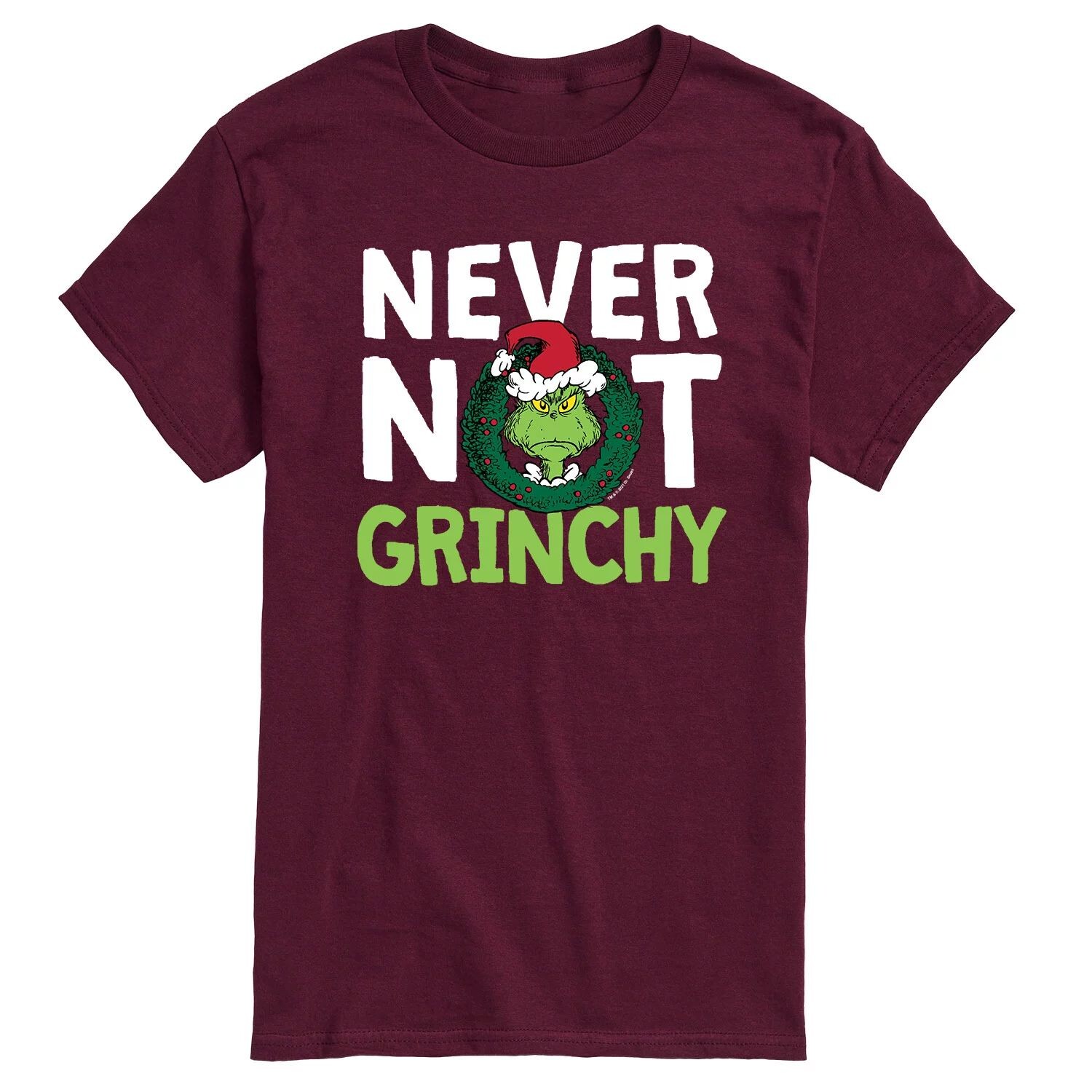 

Мужская футболка Доктор Сьюз Гринч "Never Not Grinchy" Licensed Character