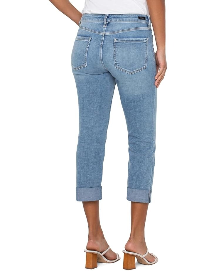 

Джинсы Liverpool Los Angeles Charlie Crop Skinny with Wide Rolled Cuff in Champlain, цвет Champlain