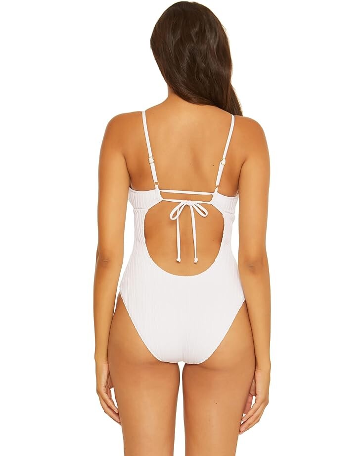 Купальник BECCA Moon Ridge Rib Abigail One-Piece, белый