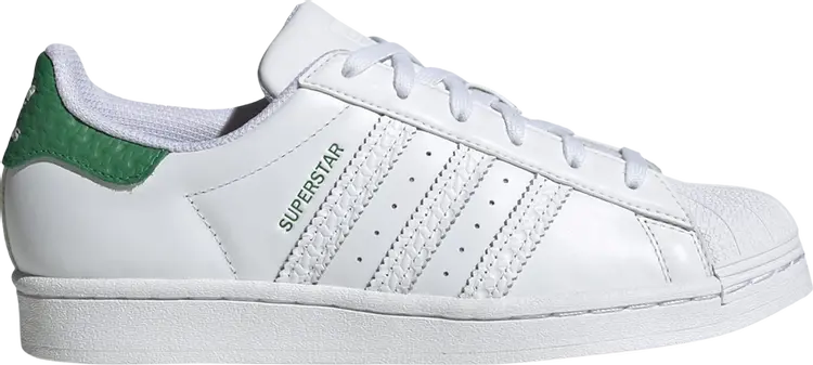 

Кроссовки Wmns Superstar 'White Green Embossed', белый