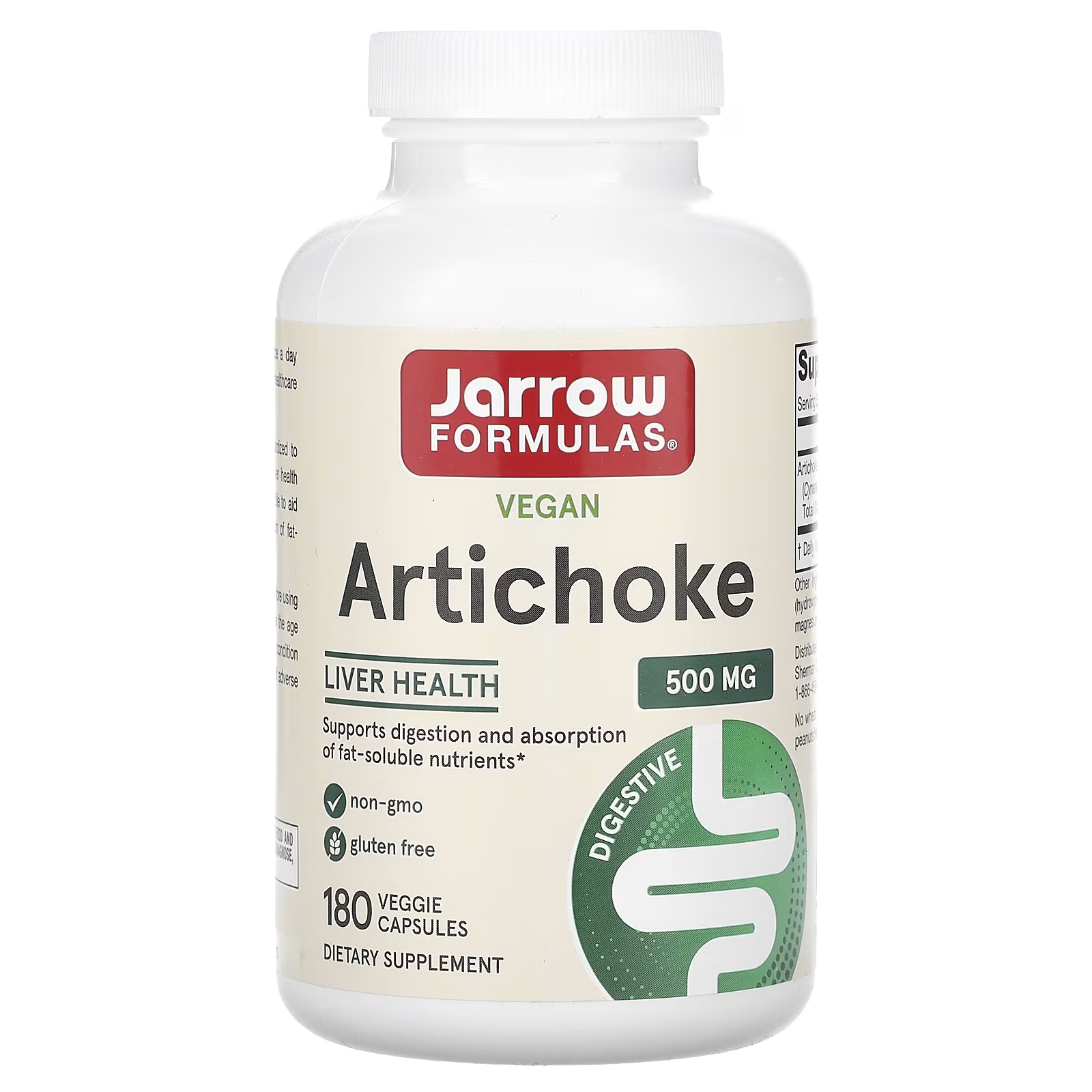 Jarrow Formulas Артишок 500 мг 180 растительных капсул