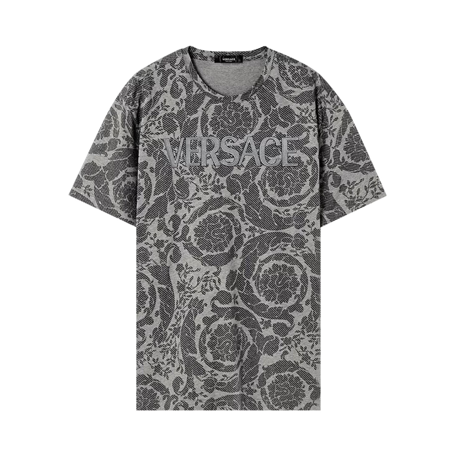 

Versace Компактная футболка с принтом Baroque, Medium Grey Melange/Black