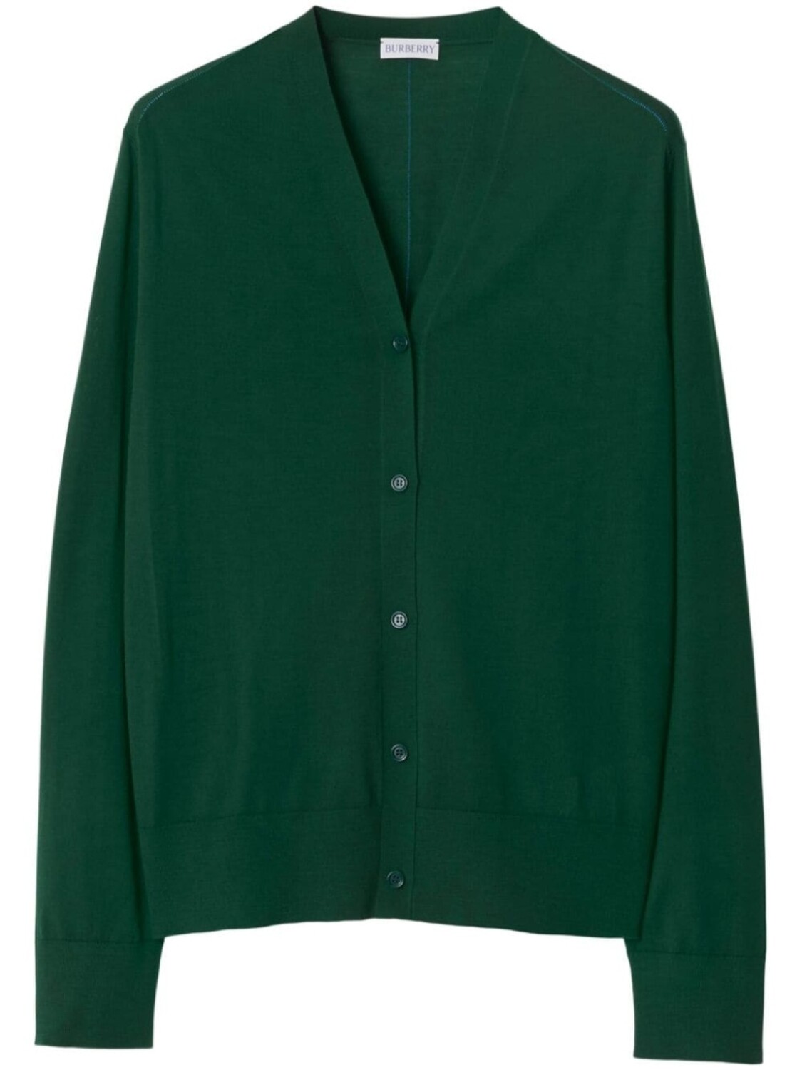 Burberry шерстяной кардиган тонкой вязки, зеленый