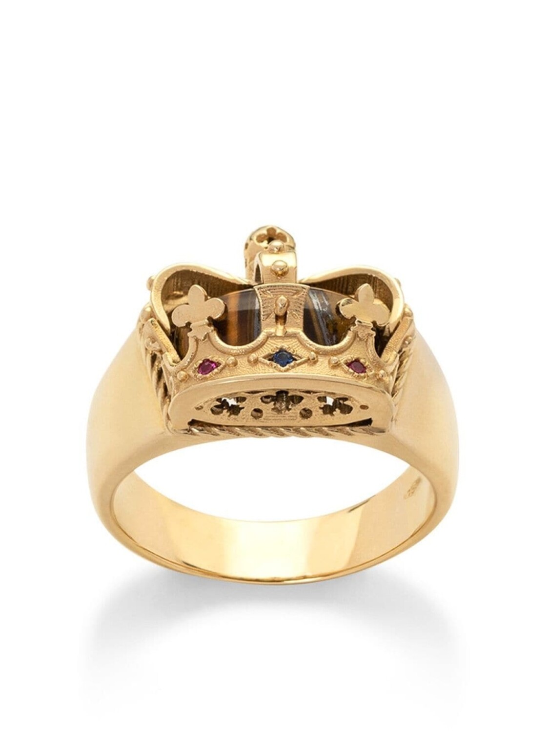 

Кольцо из желтого золота с сапфирами и рубинами Dolce & Gabbana, золотой