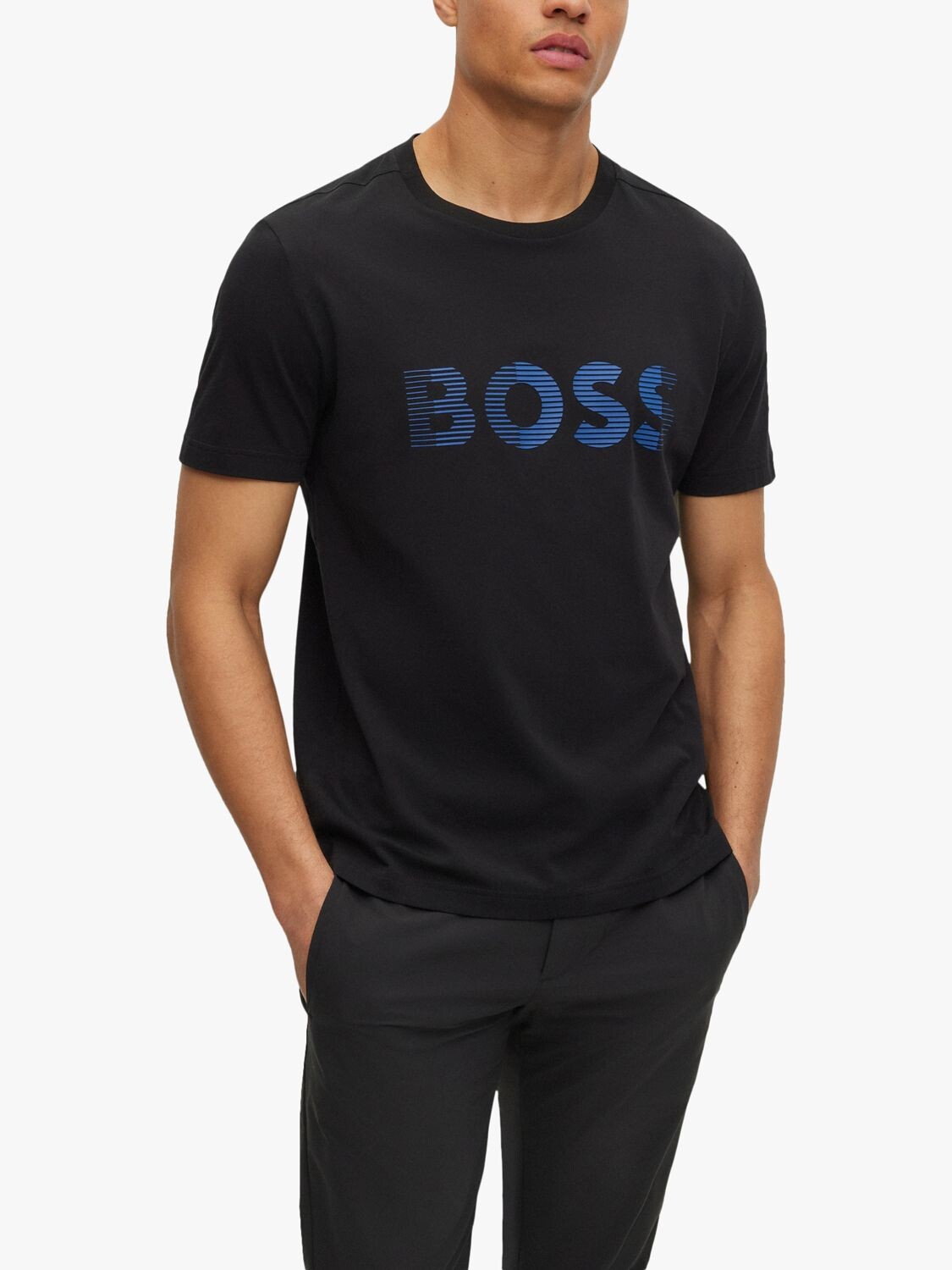 

Футболка с логотипом BOSS, черная, Черный
