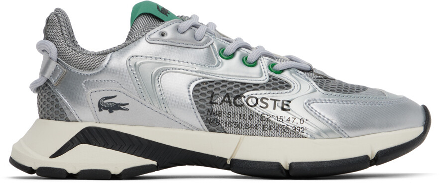 

Серебряные кроссовки Neo Lacoste