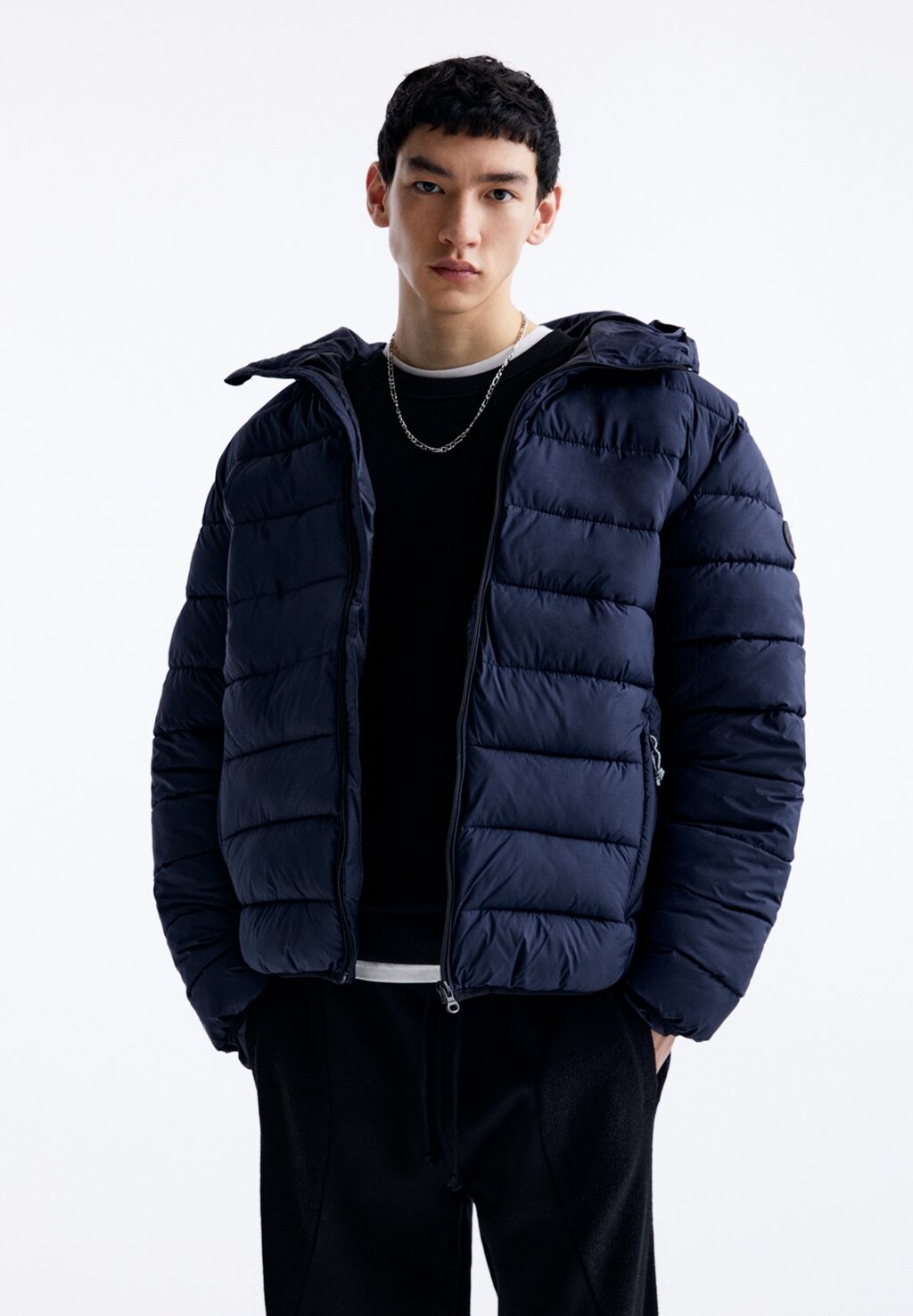 

Зимняя куртка PULL&BEAR, темно-синяя