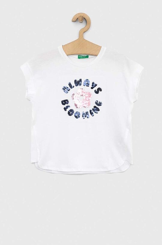 

Хлопковая футболка для детей United Colors of Benetton, белый