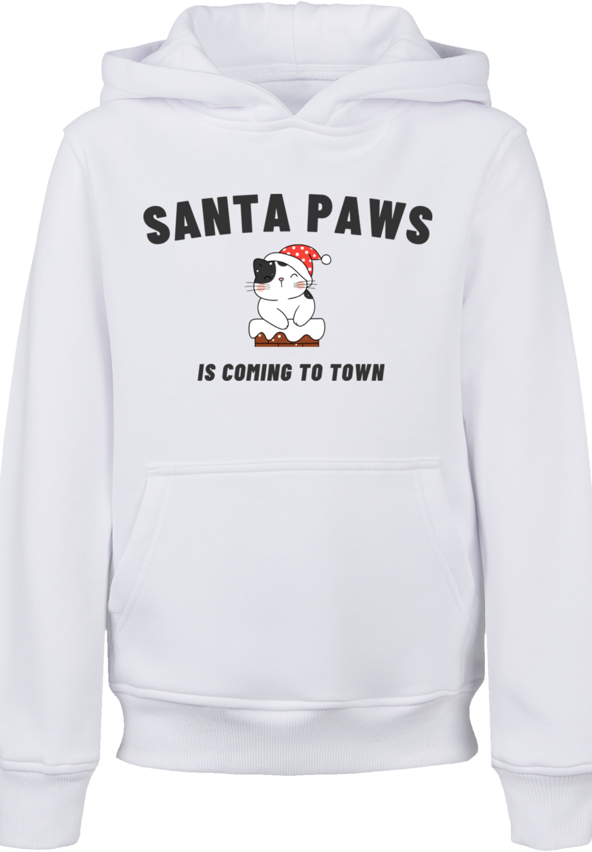 цена Пуловер F4NT4STIC Hoodie Santa Paws Christmas Cat, белый