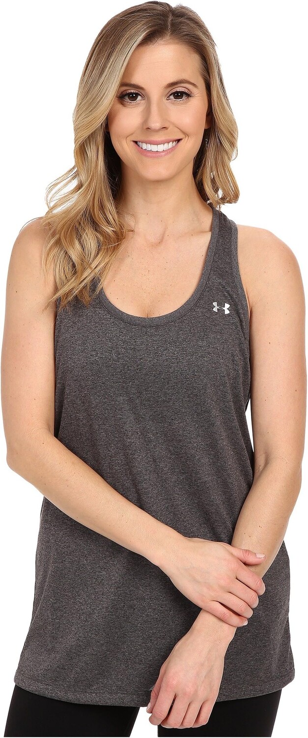 

Майка UA Tech Under Armour, цвет Carbon Heather/Metallic Silver