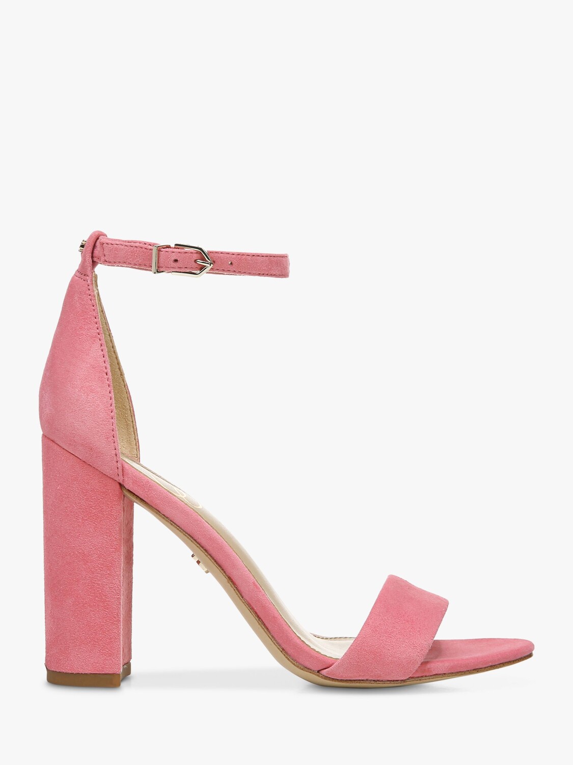 

Замшевые босоножки Yaro на блочном каблуке Sam Edelman, карминовая роза