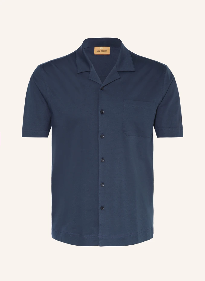 Курортная рубашка mmgmarco slim fit из трикотажа Mos Mosh Gallery, синий mos mosh поло