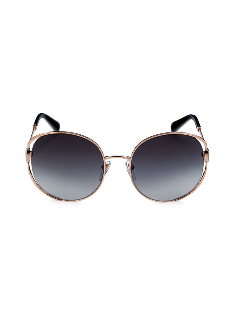 

Круглые солнцезащитные очки 57MM Bvlgari, цвет Pink Gold