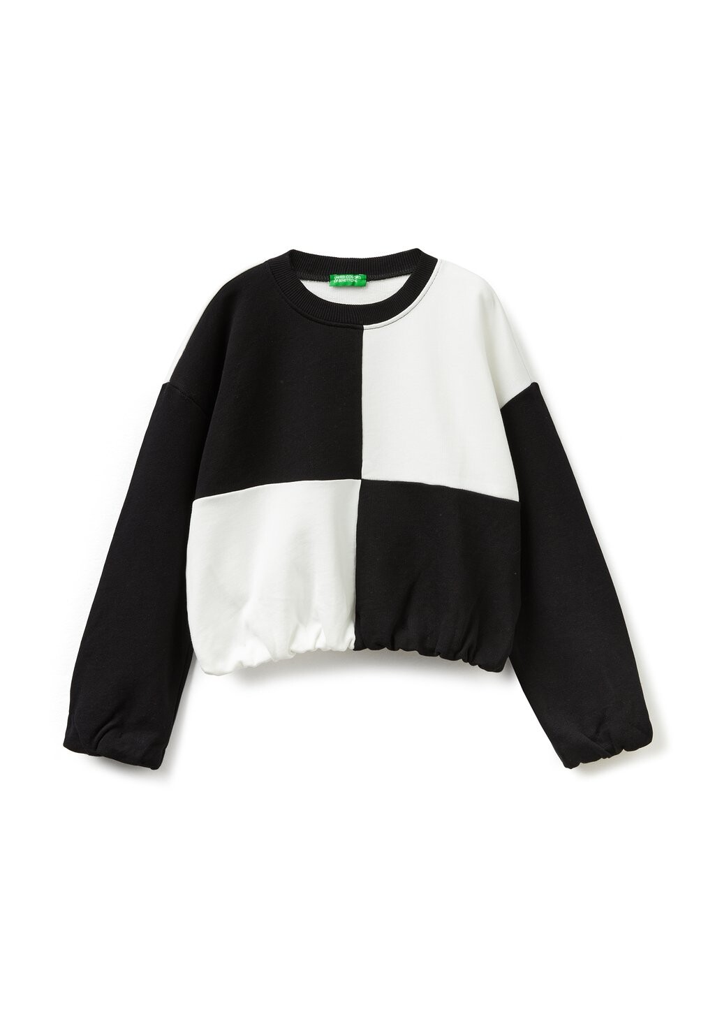 

Толстовка With Maxi Check United Colors of Benetton, белый