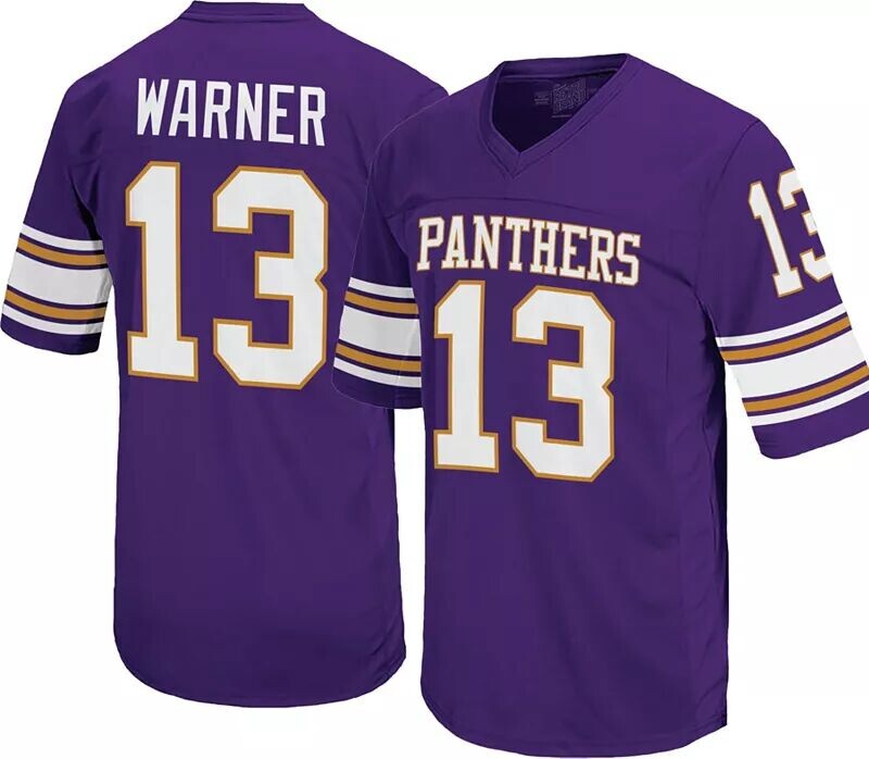 

Мужская Retro Brand Футбольная майка Northern Iowa Panthers Kurt Warner # 13 фиолетового цвета