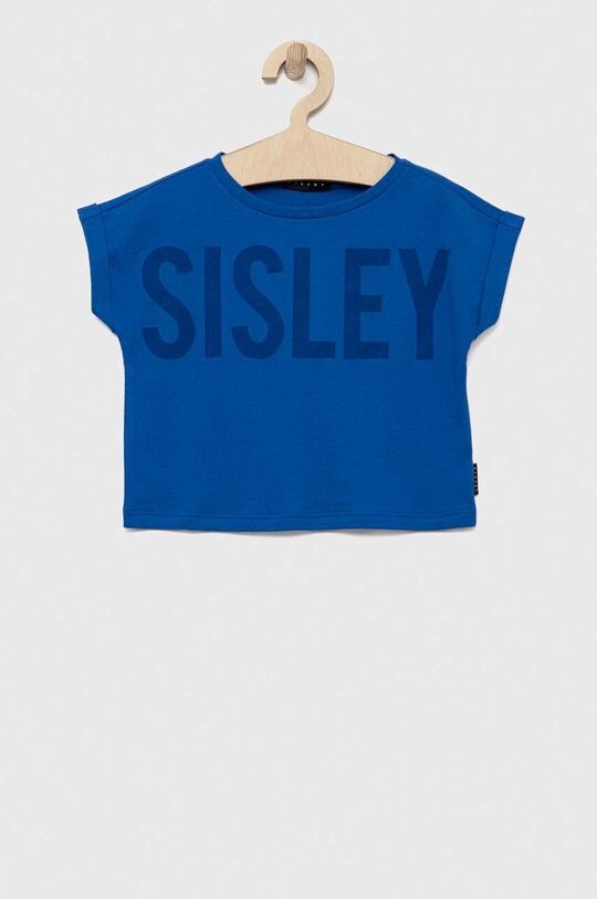 

Детская футболка Sisley из хлопка, темно-синий