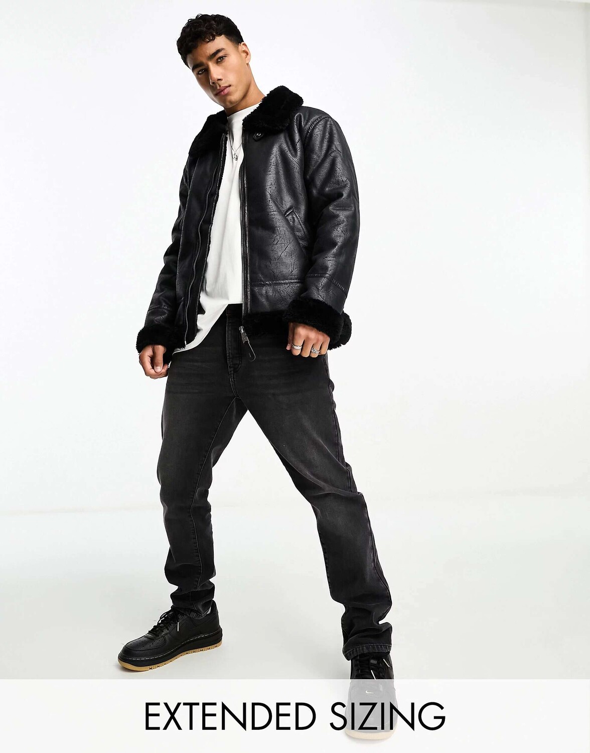 

Черная летная куртка из искусственной кожи Alpha Industries B3, Черный