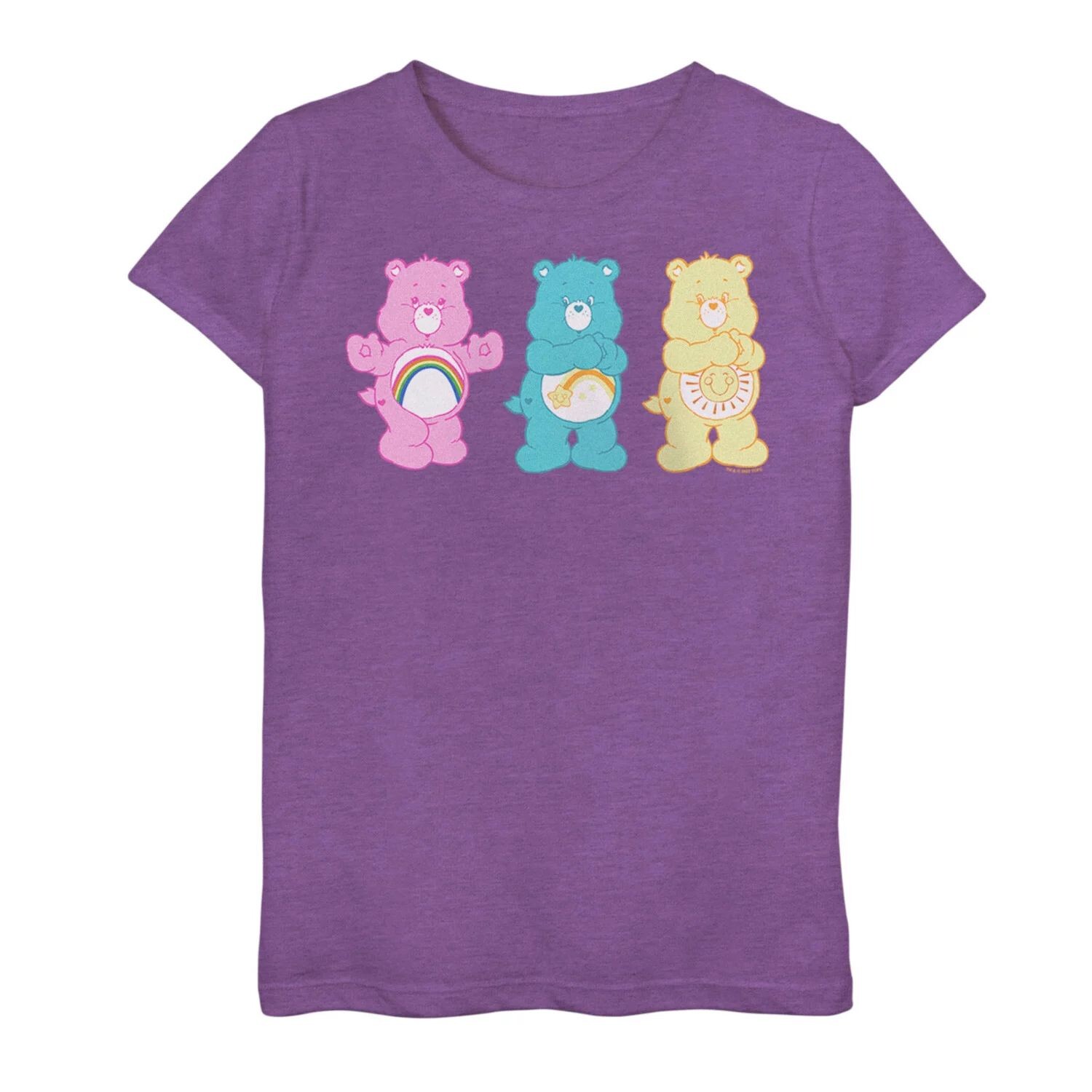

Футболка Care Bears Trio для девочек 7–16 лет с рисунком Cheer Bear Wish Bear Funshine Bear Licensed Character