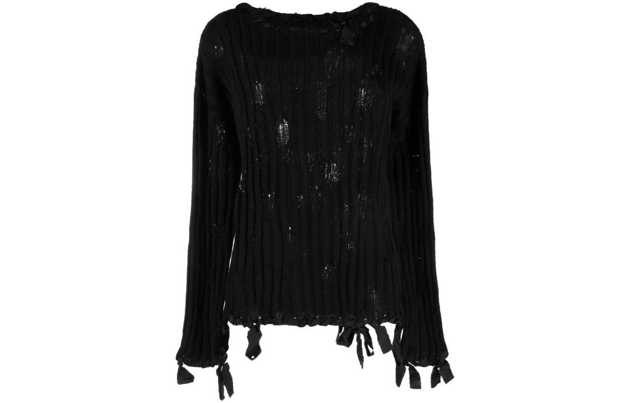 

Свитер рваный Mm6 Maison Margiela женский, черный