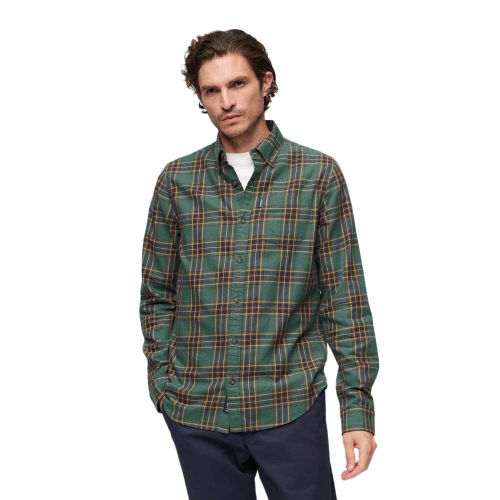 Рубашка с длинным рукавом Superdry Vintage Check, зеленый