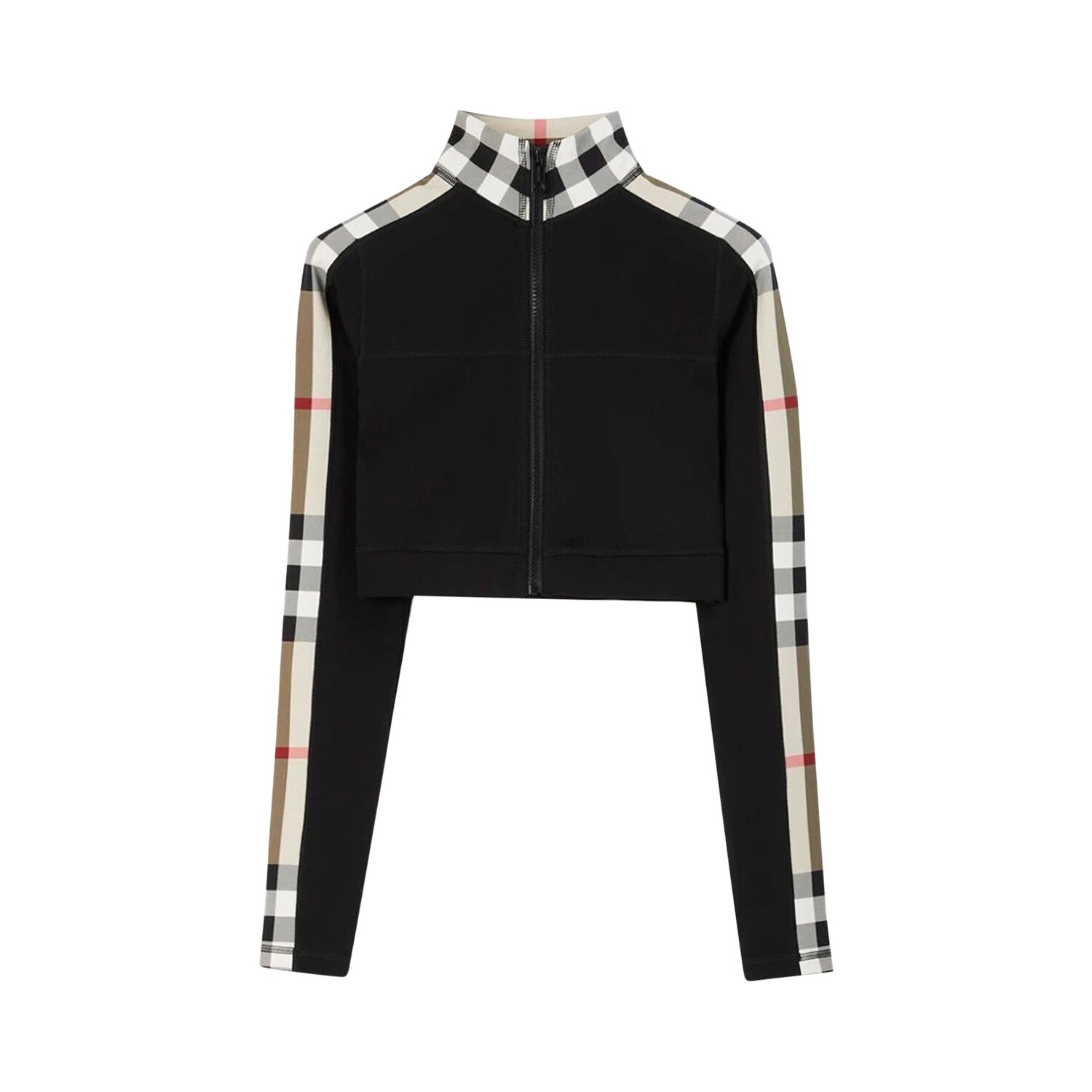 

Укороченный топ Burberry в клетку с принтом Черный