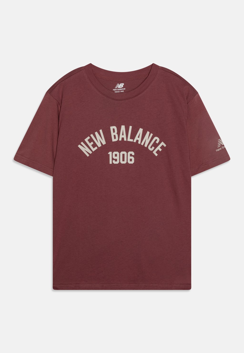 футболка с принтом Essentials Varsity New Balance, цвет washed burgundy шапка edwin new watch garment washed