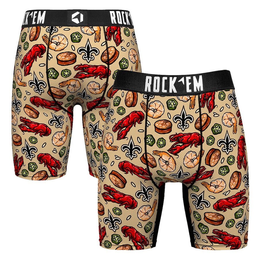 

Боксеры Rock Em Socks New Orleans Saints, золотой