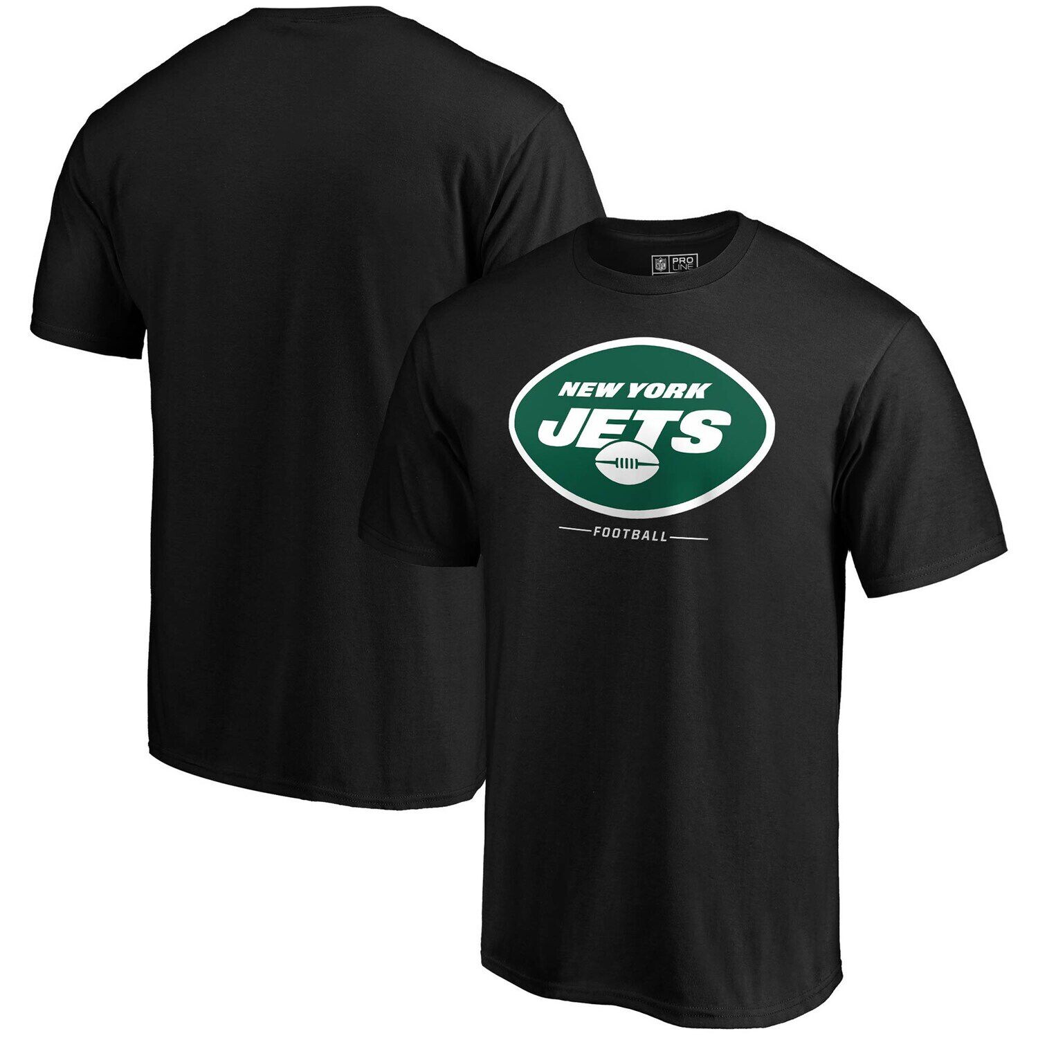 

Мужская черная футболка с фирменным логотипом New York Jets Team Lockup Fanatics