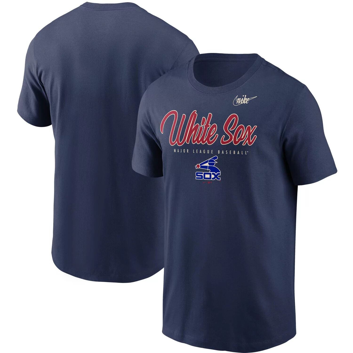 

Мужская темно-синяя футболка с логотипом Nike Chicago White Sox Cooperstown Collection Wordmark Script, Синий