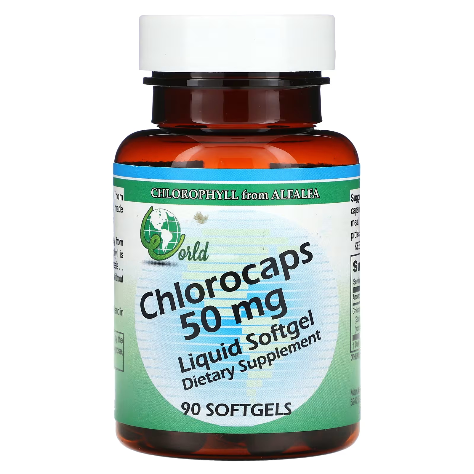 Пищевая добавка World Organic Chlorocaps 50 мг, 90 капсул