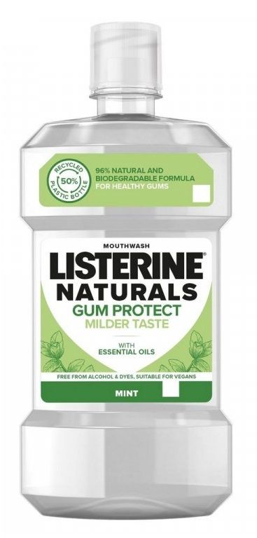 Listerine Naturals Gum Protection жидкость для полоскания рта, 500 ml жидкость для полоскания рта 500 мл listerine teeth protection naturals