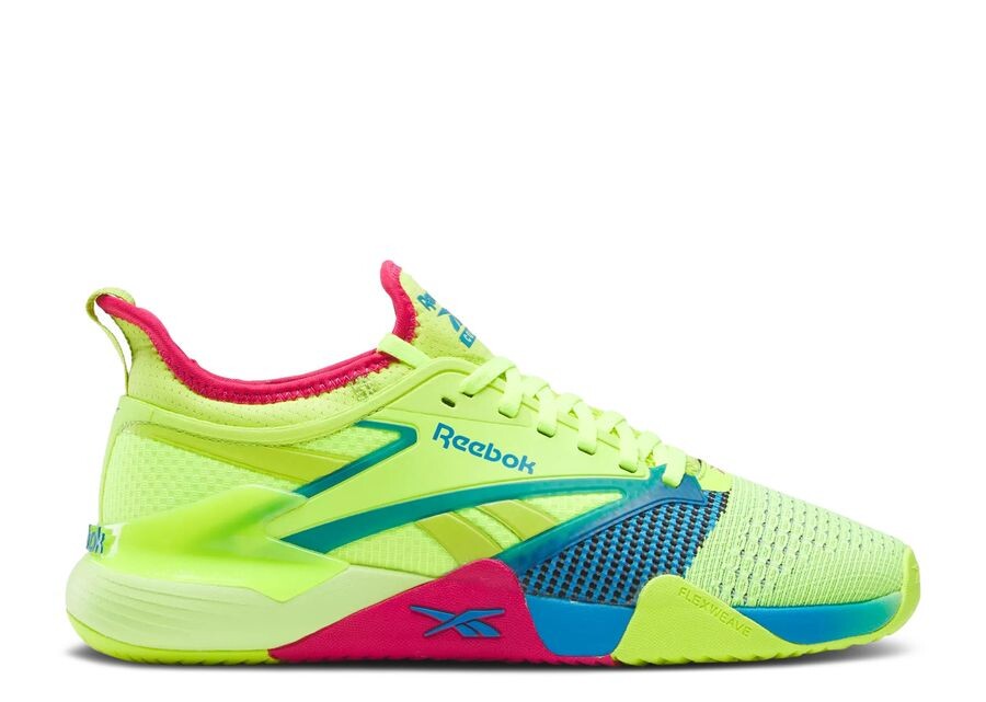 

Кроссовки Reebok Nano Court, цвет Digital Lime Aqua Pink