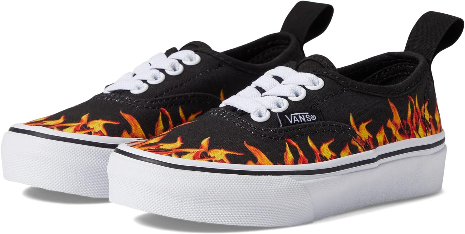 

Кроссовки Authentic Elastic Lace Vans, цвет Digi Flame Black