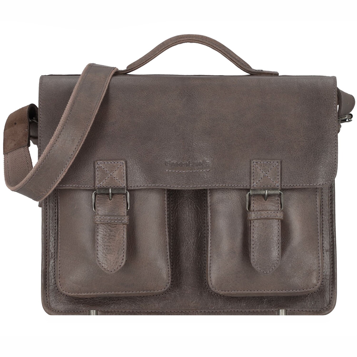 

Сумка Greenland Nature Nature Aktentasche Leder 39 cm, серый
