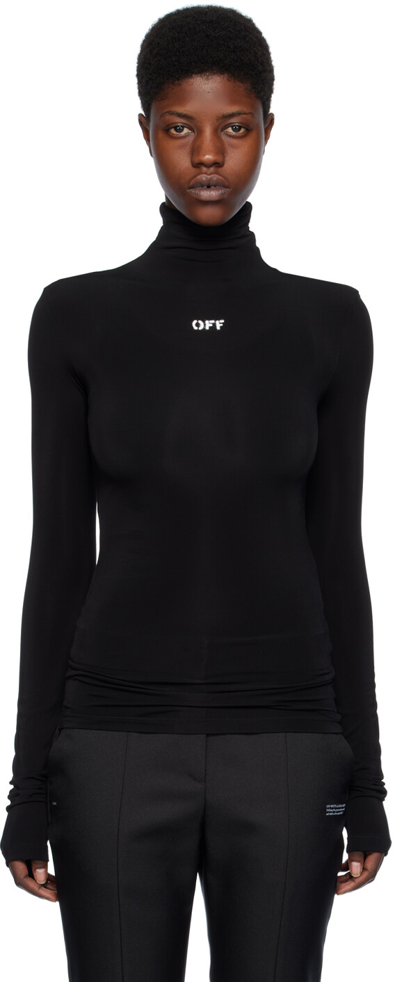 

Черная водолазка с принтом 'Off' Off-White, цвет Black/White