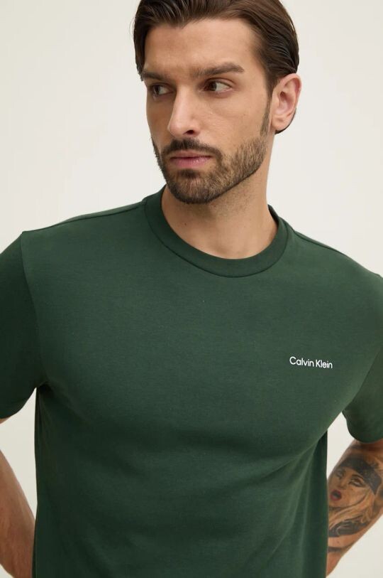 

Хлопковая футболка Calvin Klein, зеленый