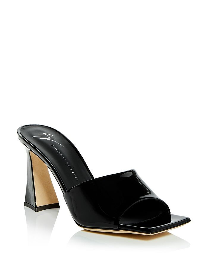 

Женские шлепанцы с квадратным носком на высоком каблуке Giuseppe Zanotti
