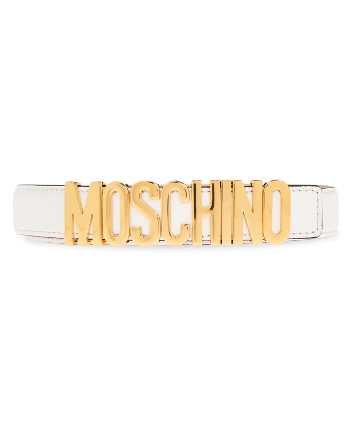 

Кожаный ремень Moschino, белый