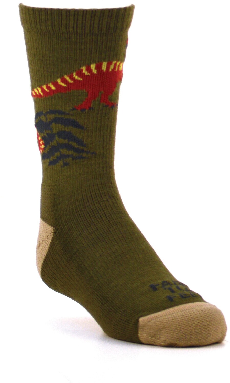 

Носки T-Rex Light Cushion Crew - Детские Farm to Feet, зеленый