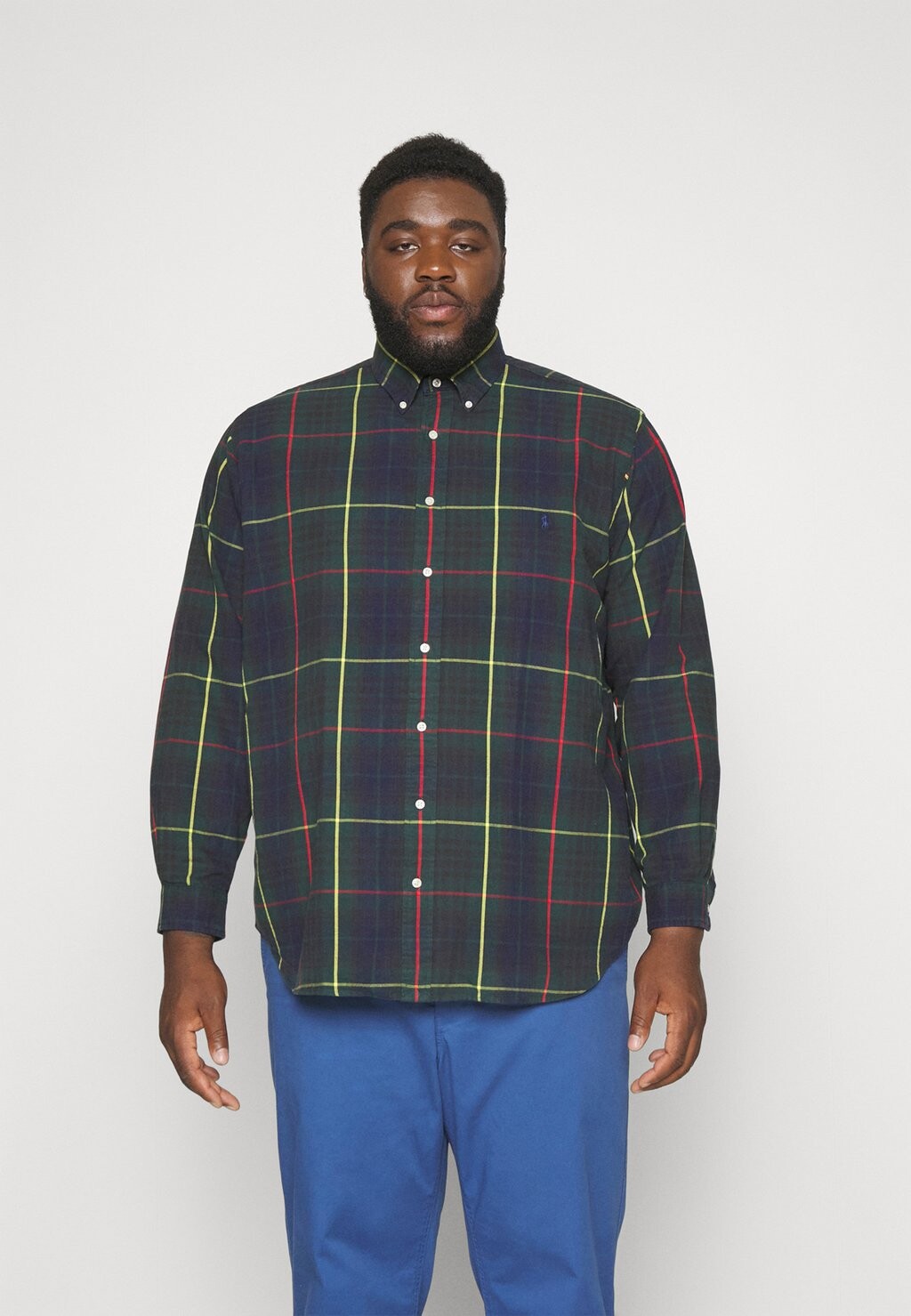 

Рубашка LONG SLEEVE Polo Ralph Lauren Big & Tall, зеленый/темно-синий