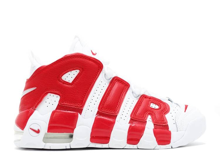 

Кроссовки Nike AIR MORE UPTEMPO GS 'GYM RED', белый