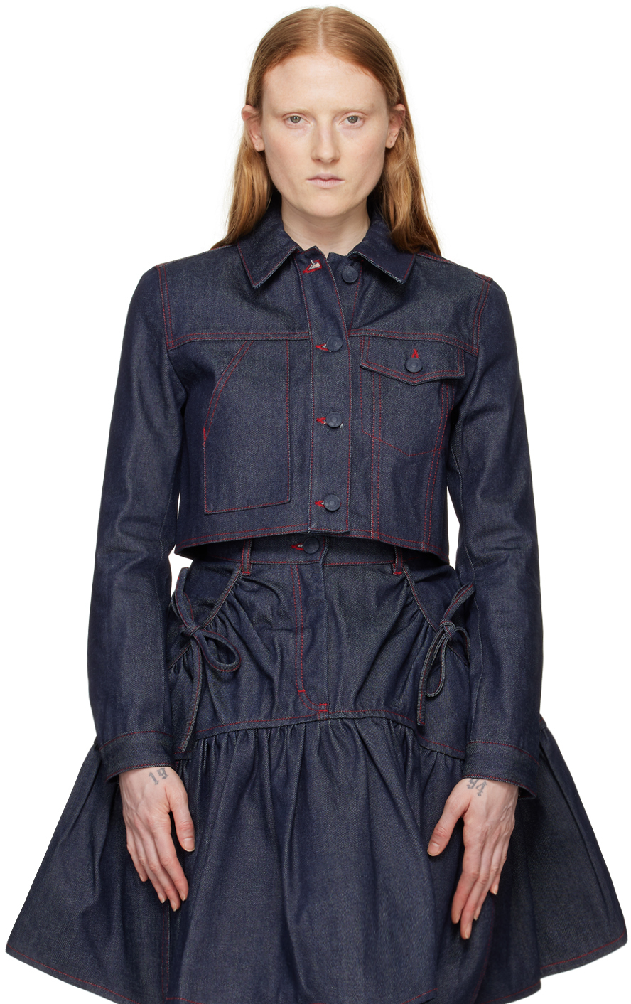 Джинсовая куртка цвета индиго Gracie Cecilie Bahnsen джинсовая куртка h