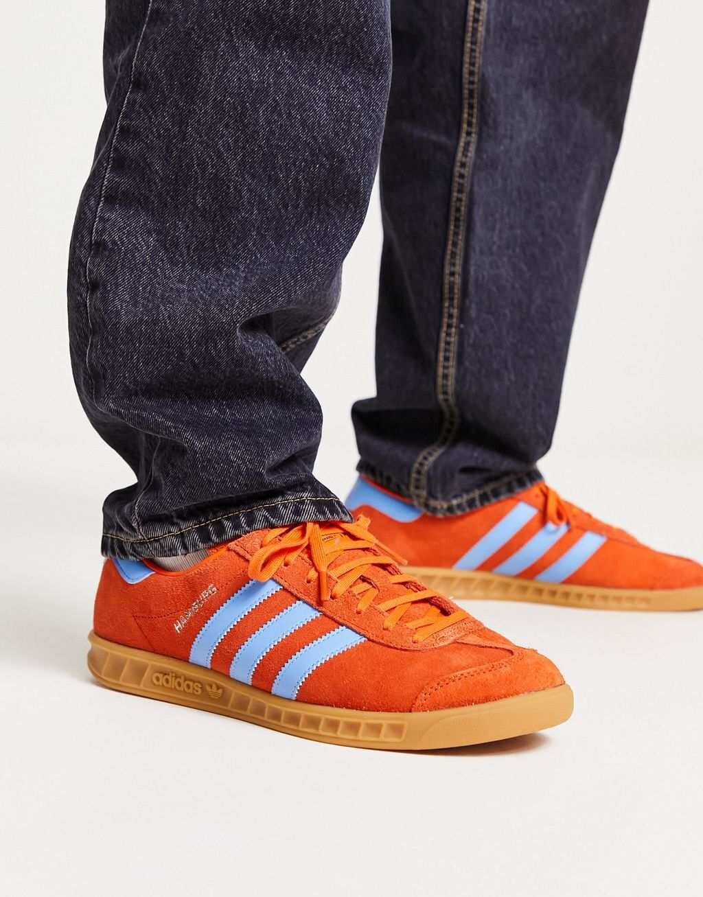 

Оранжевые кроссовки adidas Originals Hamburg с резиновой подошвой