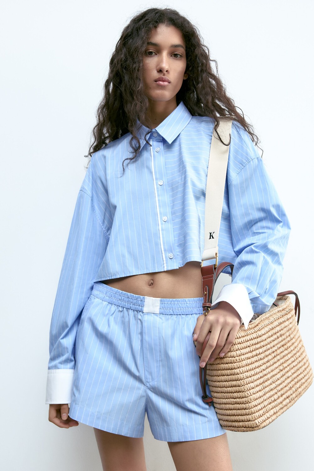 

Сумка-корзина Zara, светло-бежевый