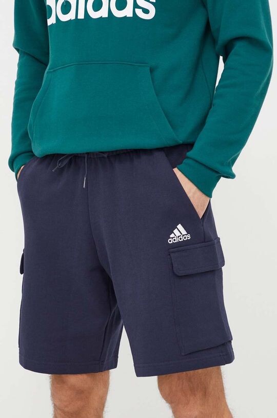 

Хлопковые шорты adidas, темно-синий