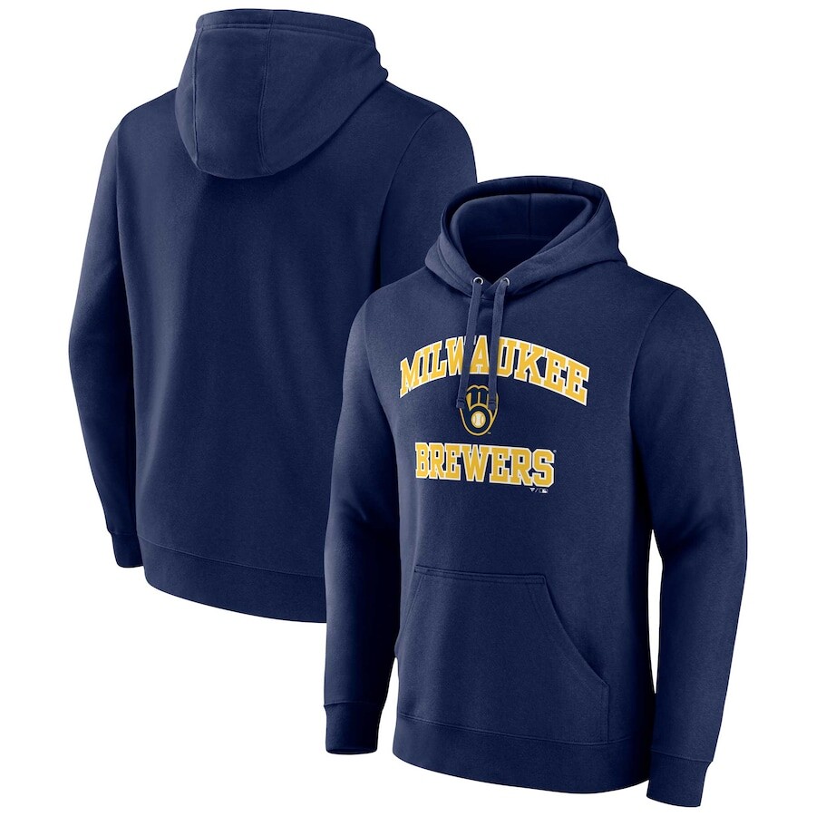 

Пуловер с капюшоном Fanatics Branded Milwaukee Brewers, нави