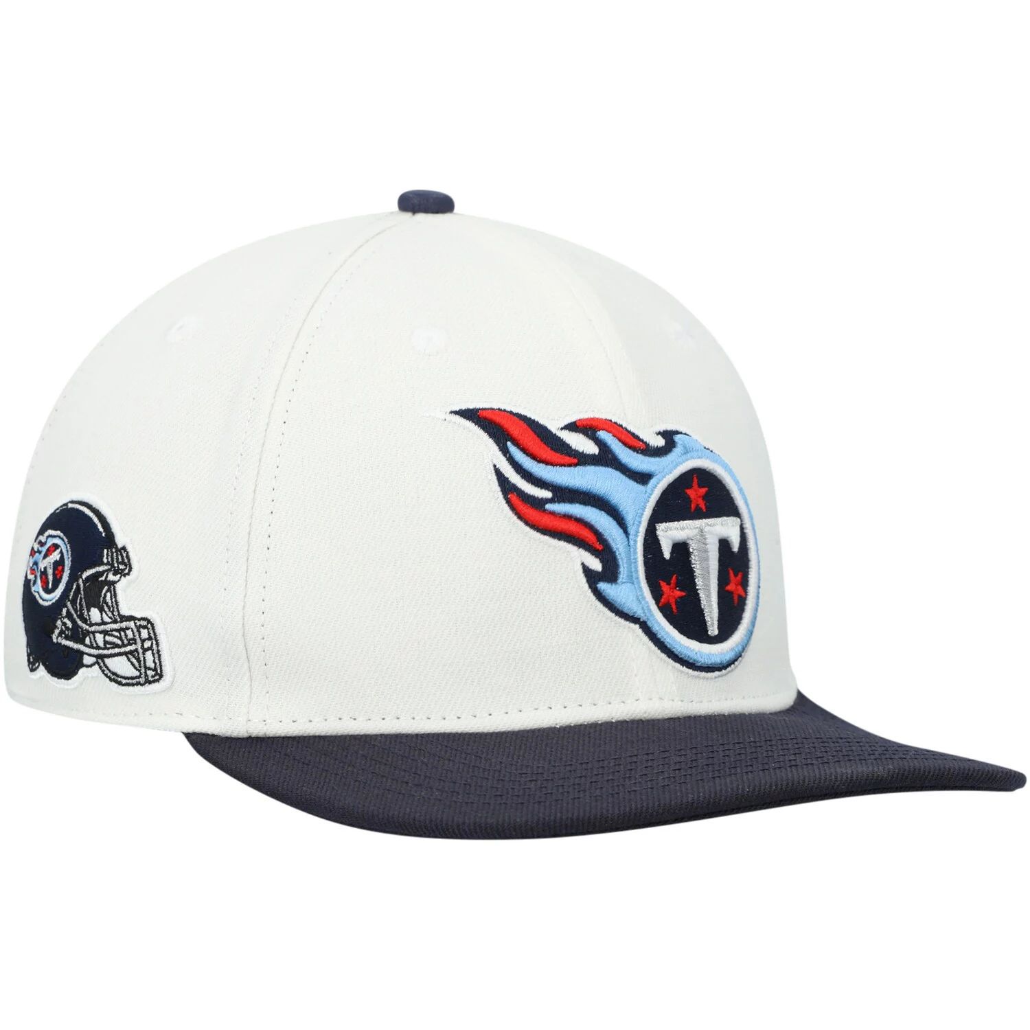 

Мужская профессиональная стандартная белая/темно-синяя кепка Tennessee Titans 2Tone Snapback