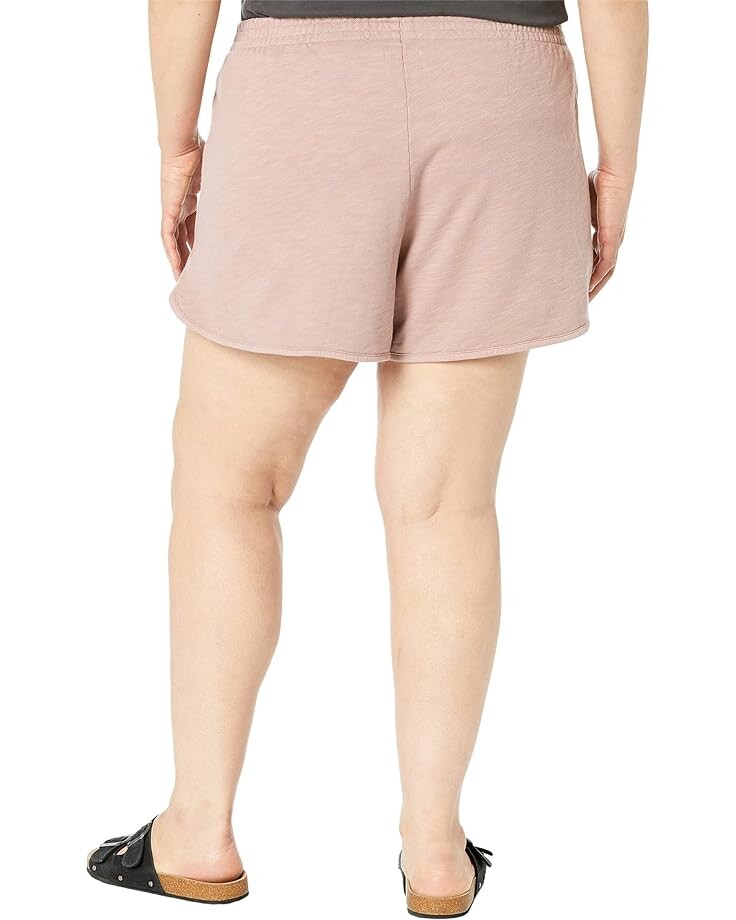 Шорты Madewell Plus MWL Curved-Hem Sweatshorts, цвет Mauve Shadow