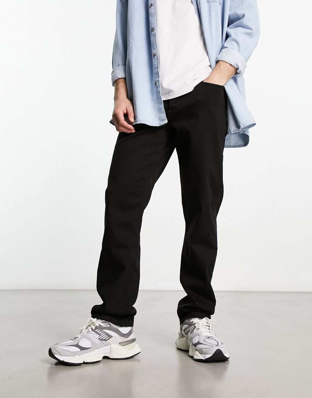

Черные прямые джинсы River Island